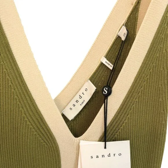trader joe's green goddess dressing salad ideas SANDRO DAY DREAM MAXI DRESS IN VISCOSE-KNIT MAXI DRESS main image 0
